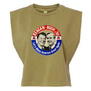 Reagan Bush 1980 Let's Make America Great Again Garment-Dyed Women's Muscle Tee