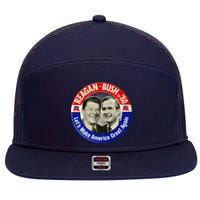 Reagan Bush 1980 Let's Make America Great Again 7 Panel Mesh Trucker Snapback Hat