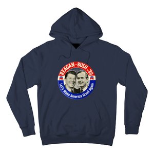 Reagan Bush 1980 Let's Make America Great Again Hoodie