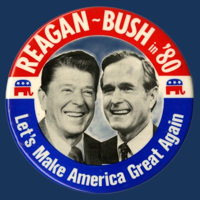 Reagan Bush 1980 Let's Make America Great Again T-Shirt