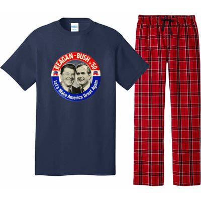 Reagan Bush 1980 Let's Make America Great Again Pajama Set