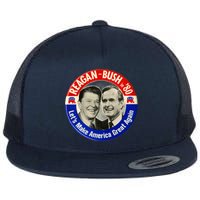 Reagan Bush 1980 Let's Make America Great Again Flatbill Hat