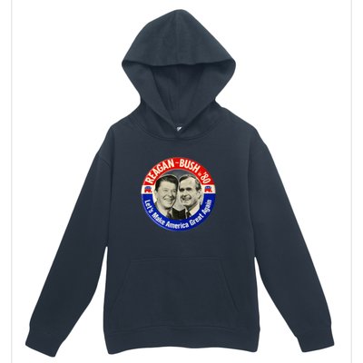 Reagan Bush 1980 Let's Make America Great Again Urban Pullover Hoodie