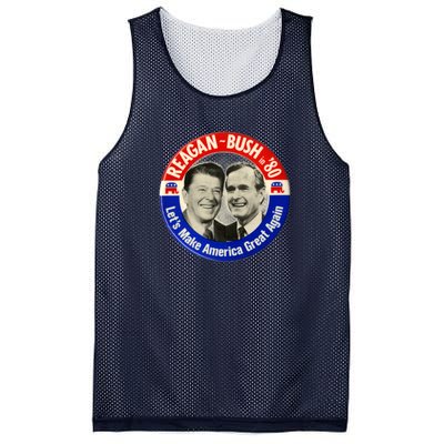 Reagan Bush 1980 Let's Make America Great Again Mesh Reversible Basketball Jersey Tank