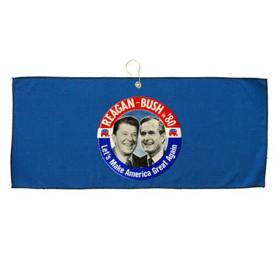 Reagan Bush 1980 Let's Make America Great Again Large Microfiber Waffle Golf Towel