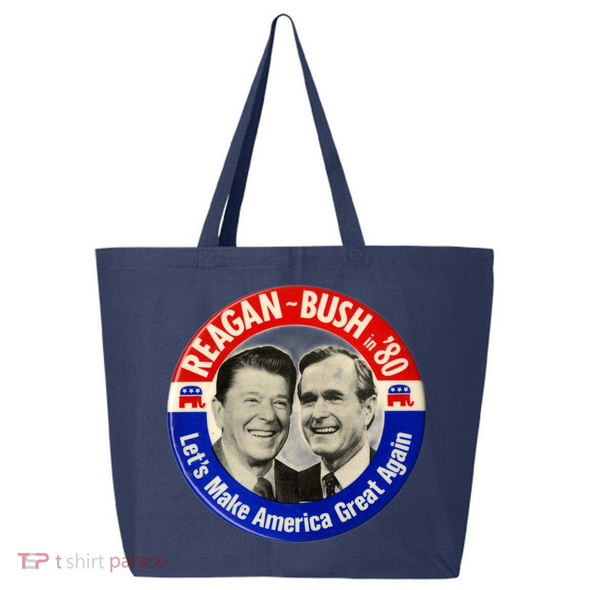 Reagan Bush 1980 Let's Make America Great Again 25L Jumbo Tote