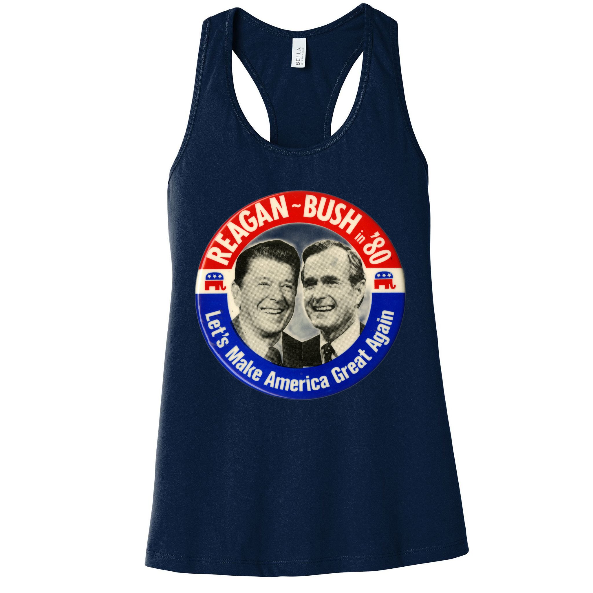 Reagan Bush 1980 Let's Make America Great Again Womens Tank Top