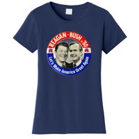 Reagan Bush 1980 Let's Make America Great Again Women's T-Shirt