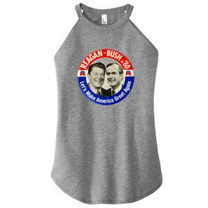 Reagan Bush 1980 Let's Make America Great Again Women's Perfect Tri Rocker Tank