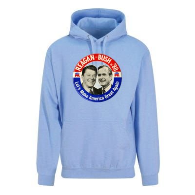 Reagan Bush 1980 Let's Make America Great Again Unisex Surf Hoodie