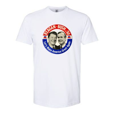 Reagan Bush 1980 Let's Make America Great Again Softstyle® CVC T-Shirt