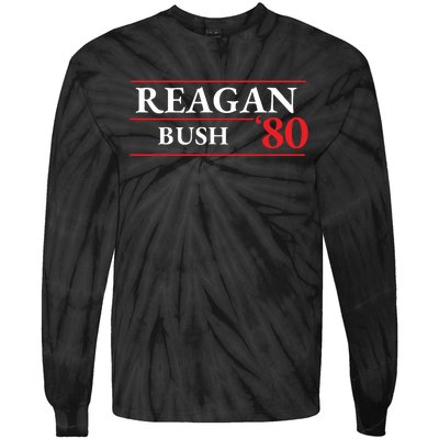 Reagan Bush 1980 Presidential Election Tie-Dye Long Sleeve Shirt