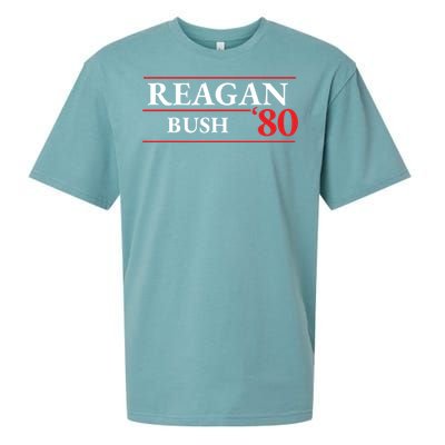 Reagan Bush 1980 Presidential Election Sueded Cloud Jersey T-Shirt