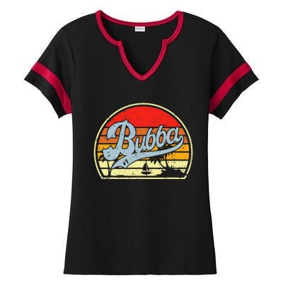 Retro Bubba 1 Best Fathers Day Gifts For Grandpa Ladies Halftime Notch Neck Tee