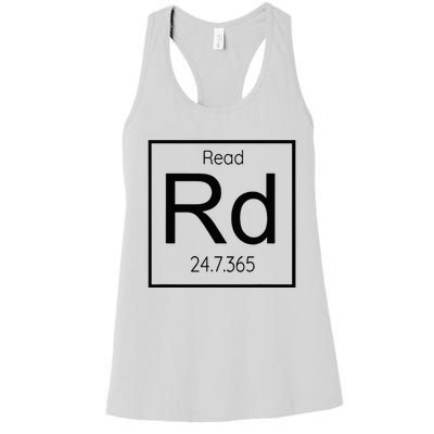 Read Books 247 Black Text Book Lover Women's Racerback Tank