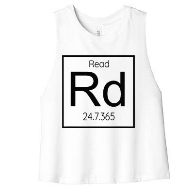 Read Books 247 Black Text Book Lover Women's Racerback Cropped Tank