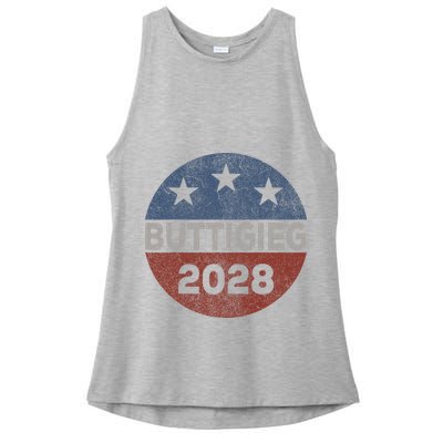 Retro Buddigieg 2028 Pete Buttigieg For President 2028 Ladies PosiCharge Tri-Blend Wicking Tank
