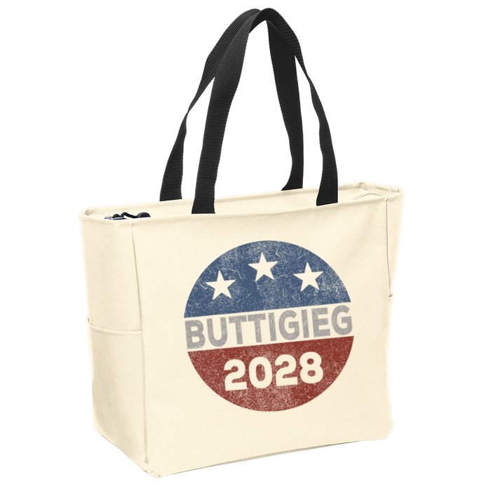 Retro Buddigieg 2028 Pete Buttigieg For President 2028 Zip Tote Bag