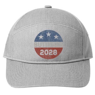 Retro Buddigieg 2028 Pete Buttigieg For President 2028 7-Panel Snapback Hat