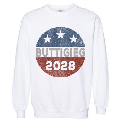 Retro Buddigieg 2028 Pete Buttigieg For President 2028 Garment-Dyed Sweatshirt