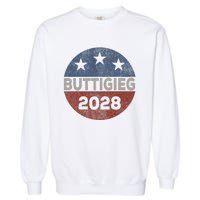 Retro Buddigieg 2028 Pete Buttigieg For President 2028 Garment-Dyed Sweatshirt