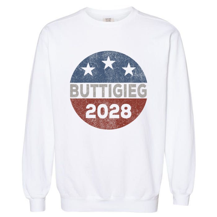 Retro Buddigieg 2028 Pete Buttigieg For President 2028 Garment-Dyed Sweatshirt