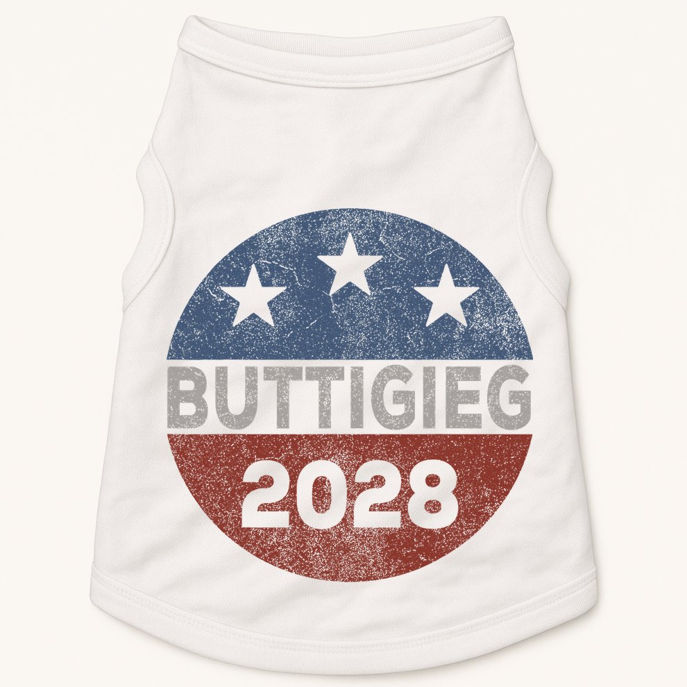 Retro Buddigieg 2028 Pete Buttigieg For President 2028 Doggie Tank