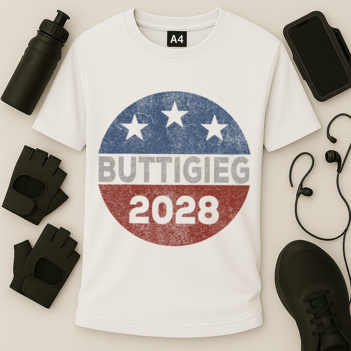 Retro Buddigieg 2028 Pete Buttigieg For President 2028 Cooling Performance Crew T-Shirt