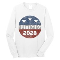 Retro Buddigieg 2028 Pete Buttigieg For President 2028 Long Sleeve Shirt