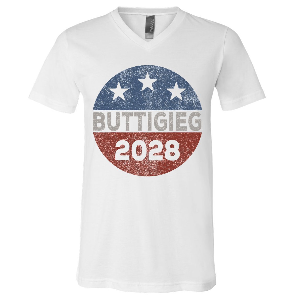 Retro Buddigieg 2028 Pete Buttigieg For President 2028 V-Neck T-Shirt