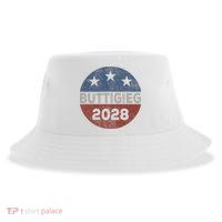 Retro Buddigieg 2028 Pete Buttigieg For President 2028 Sustainable Bucket Hat