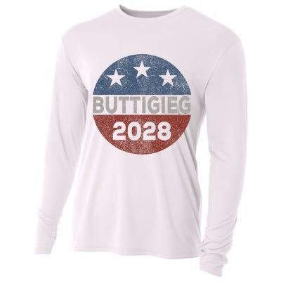 Retro Buddigieg 2028 Pete Buttigieg For President 2028 Cooling Performance Long Sleeve Crew