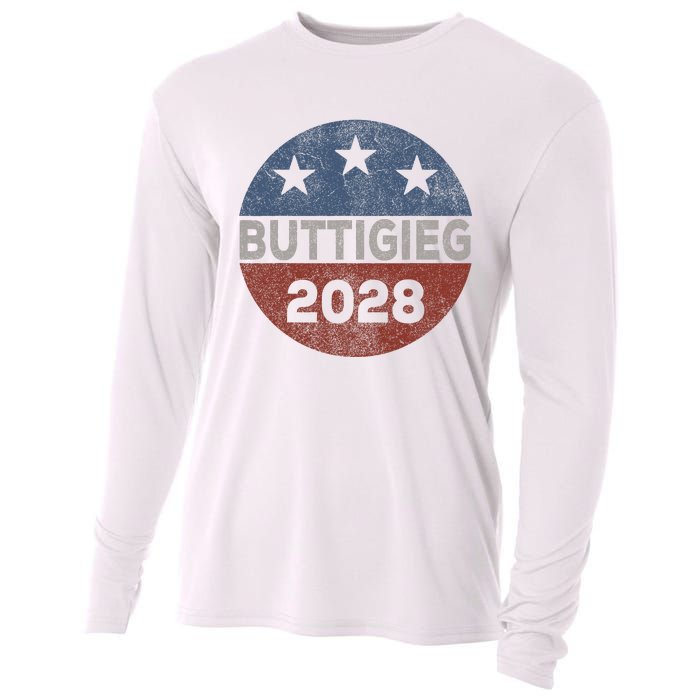 Retro Buddigieg 2028 Pete Buttigieg For President 2028 Cooling Performance Long Sleeve Crew