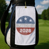 Retro Buddigieg 2028 Pete Buttigieg For President 2028 Golf Towel