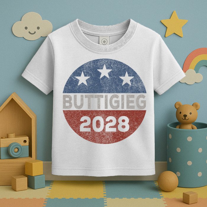 Retro Buddigieg 2028 Pete Buttigieg For President 2028 Toddler T-Shirt