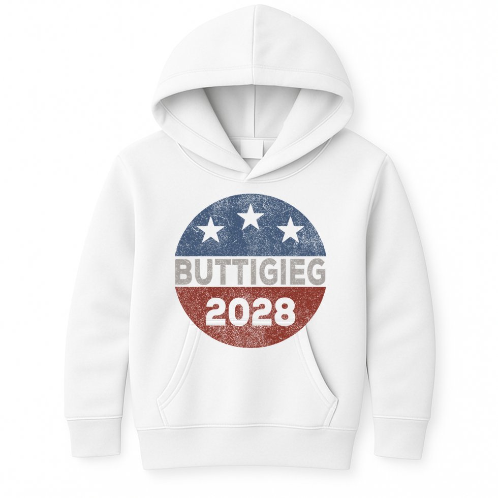 Retro Buddigieg 2028 Pete Buttigieg For President 2028 Kids Hoodie