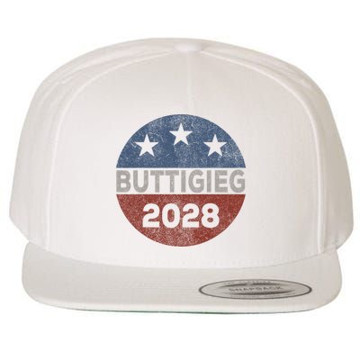 Retro Buddigieg 2028 Pete Buttigieg For President 2028 Wool Snapback Cap