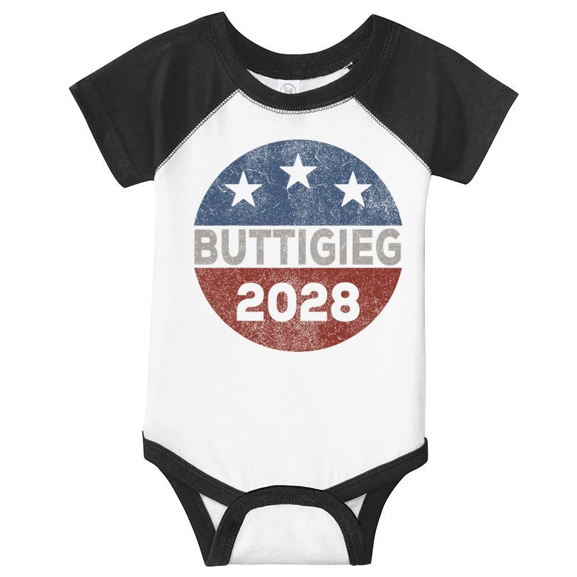 Retro Buddigieg 2028 Pete Buttigieg For President 2028 Infant Baby Jersey Bodysuit