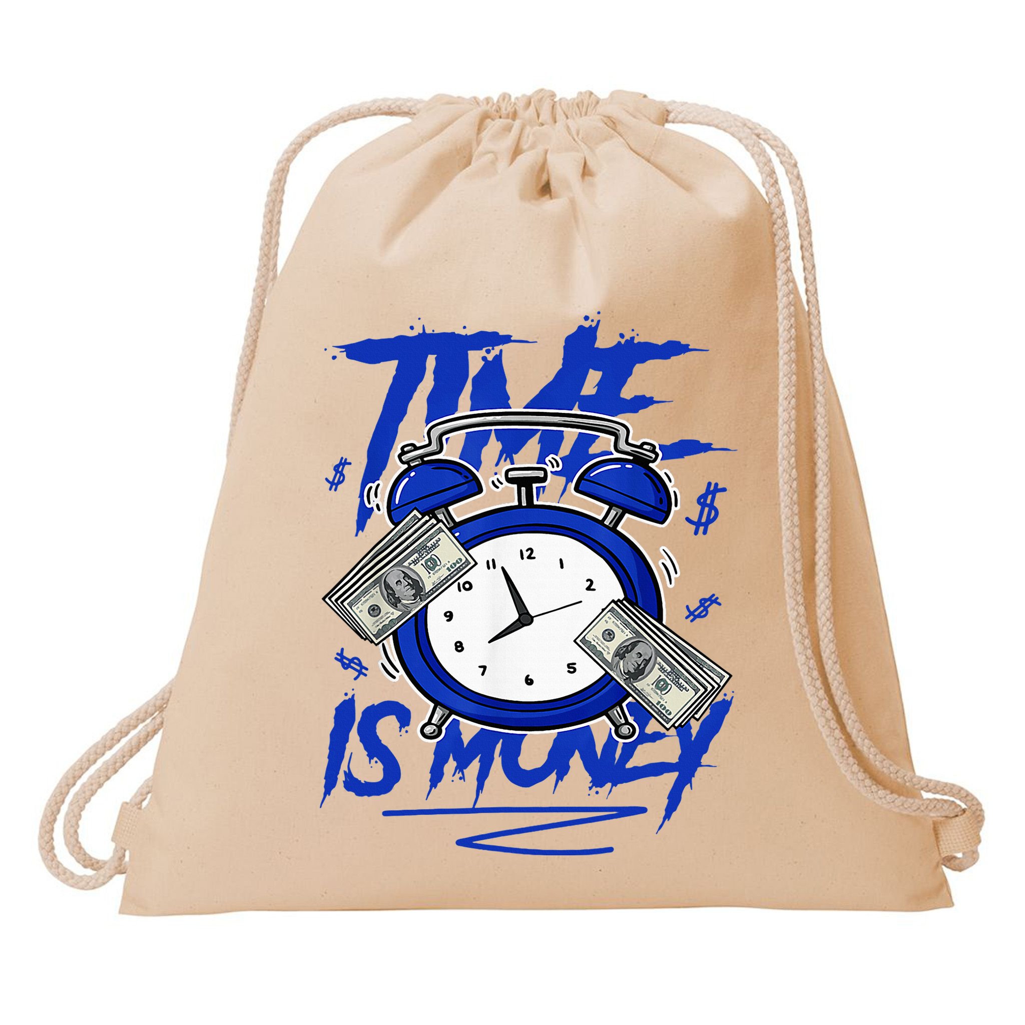 Racer Blue 5s To Match Time Is Money Shoes 5 Racer Blue Drawstring Bag