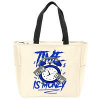 Racer Blue 5s To Match Time Is Money Shoes 5 Racer Blue Zip Tote Bag