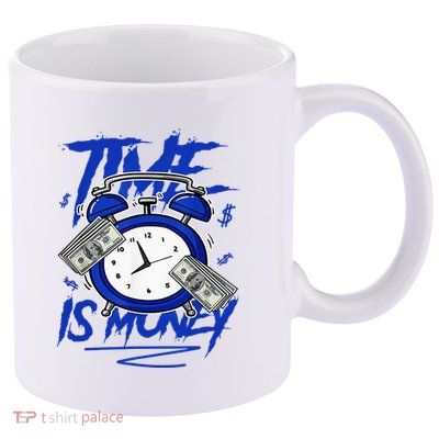 Racer Blue 5s To Match Time Is Money Shoes 5 Racer Blue 11oz C Handle Ceramic Mug