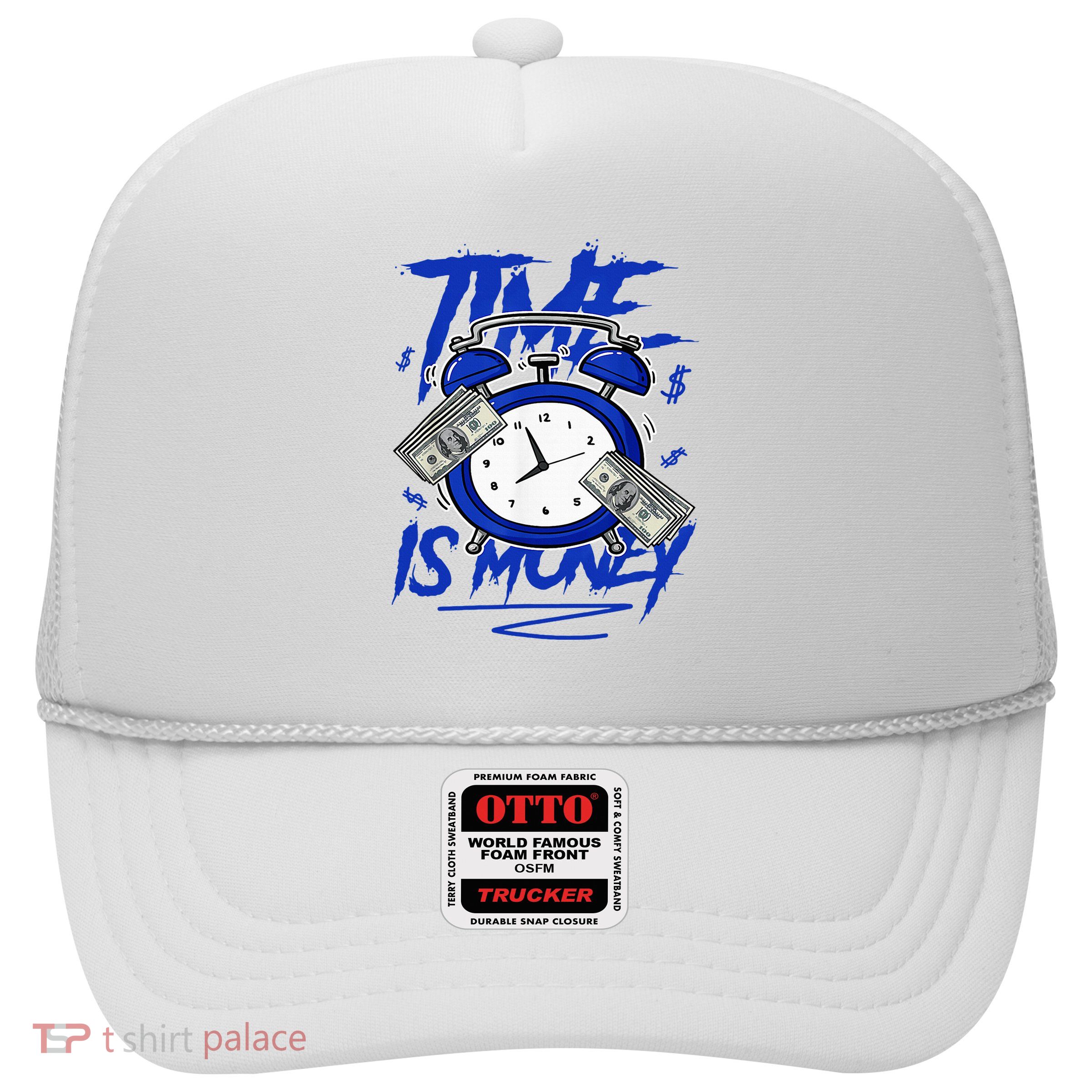 Racer Blue 5s To Match Time Is Money Shoes 5 Racer Blue Trucker Hat