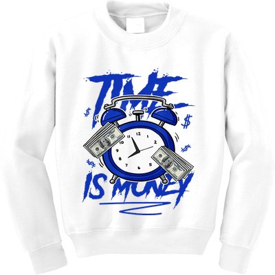 Racer Blue 5s To Match Time Is Money Shoes 5 Racer Blue Kids Sweatshirt