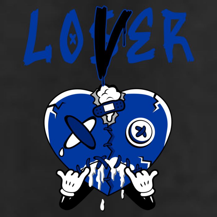 Racer Blue 5s Tee To Match Loser Lover Heart 5 Racer Blue 7 Panel Mesh Trucker Snapback Hat