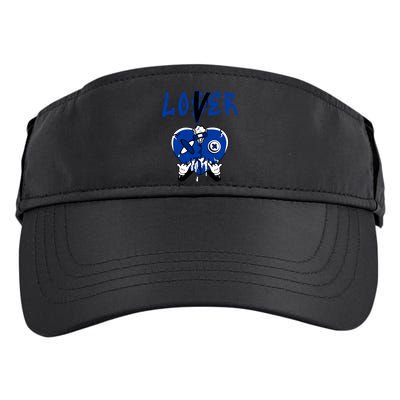 Racer Blue 5s Tee To Match Loser Lover Heart 5 Racer Blue Adult Drive Performance Visor