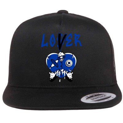 Racer Blue 5s Tee To Match Loser Lover Heart 5 Racer Blue Flatbill Hat