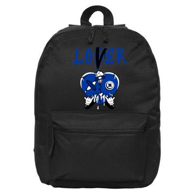 Racer Blue 5s Tee To Match Loser Lover Heart 5 Racer Blue 16 in Basic Backpack