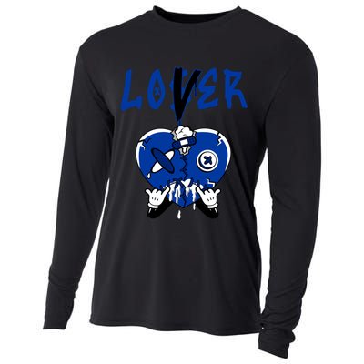Racer Blue 5s Tee To Match Loser Lover Heart 5 Racer Blue Cooling Performance Long Sleeve Crew