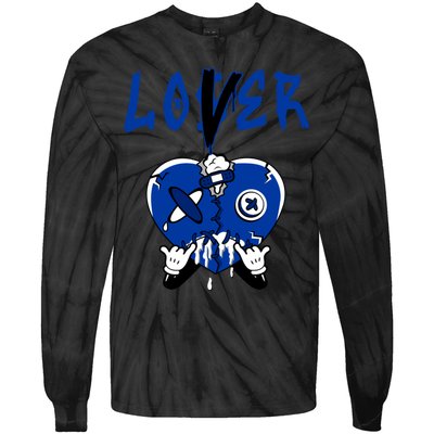 Racer Blue 5s Tee To Match Loser Lover Heart 5 Racer Blue Tie-Dye Long Sleeve Shirt