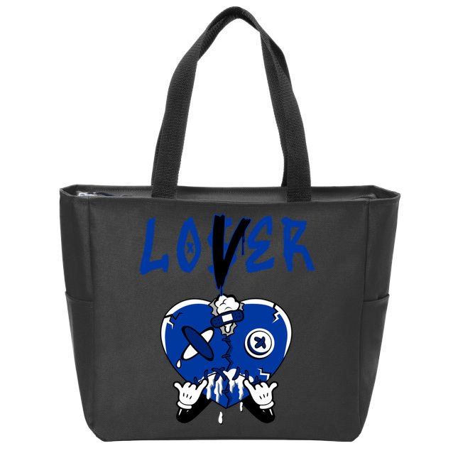 Racer Blue 5s Tee To Match Loser Lover Heart 5 Racer Blue Zip Tote Bag